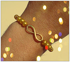 Náramky - Zlatý perlový náramok - 4256383_