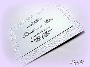 Papiernictvo - Kartičky na svadobné výslužky - Elegance - 4261567_
