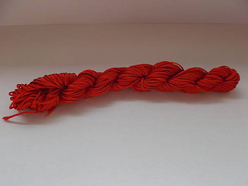  - Shamballa šnúrka nylónová (1mm)- červená - 4312982_