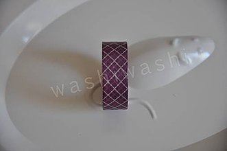 Papier - washi paska fialova karovana - 4317471_