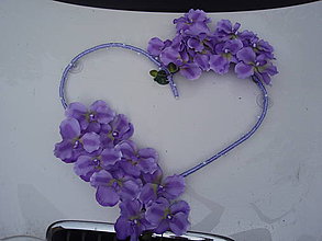 Tabuľky - Srdce z orchideií na auto aj na stenu - 4317644_