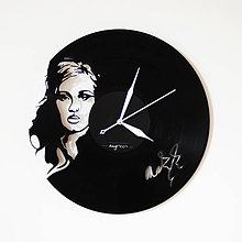 Hodiny - Adele ( Laurie Blue Adkins ) - vinylové hodiny na LP - 4318998_