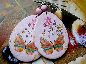 Náušnice - Motýliky (AKCIA Motýlie ráno č.1431) - 4321404_