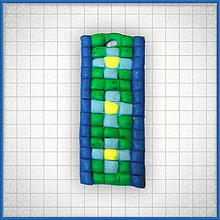 Náhrdelníky - Mozaikový prívesok  (Na lúke) - 4320494_