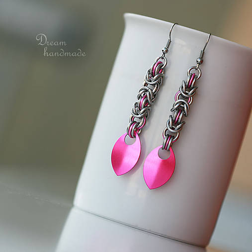 Náušnice - Z továrny do továrny - náušnice (růžové - pink) - 4324936_