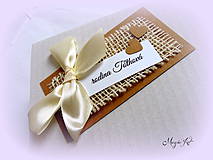 Papiernictvo - Natur kartičky na svadobné výslužky - 4323860_