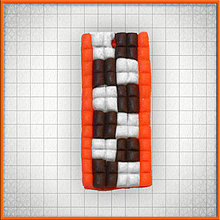 Náhrdelníky - Mozaikový prívesok  (Oranžová šachovnica) - 4323976_