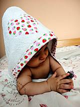 Detský textil - Bambusové Kapucíno – Detská osuška s kapucňou - 4354708_