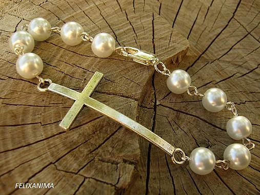 Náramky - Náramok KRÍŽ - 4374172_