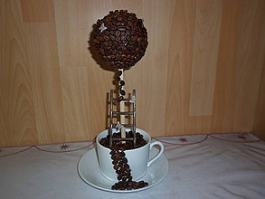 Dekorácie - Stromček z kávy - 4381578_