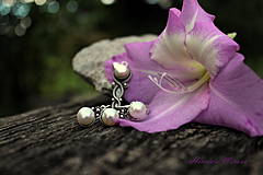 Sady šperkov - Strieborná súprava s perlami (Biele perly) - 4383758_