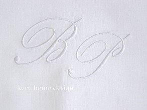 Úžitkový textil - Vyšívané iniciály veľké tradičné bavlnené - 4389264_