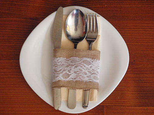 Úžitkový textil - Vintage držiak na príbor - 4388456_
