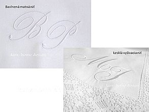 Úžitkový textil - Vyšívané iniciály malé tradičné bavlnené - 4395911_