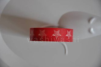 Papier - washi paska cervena hviezda - 4408471_