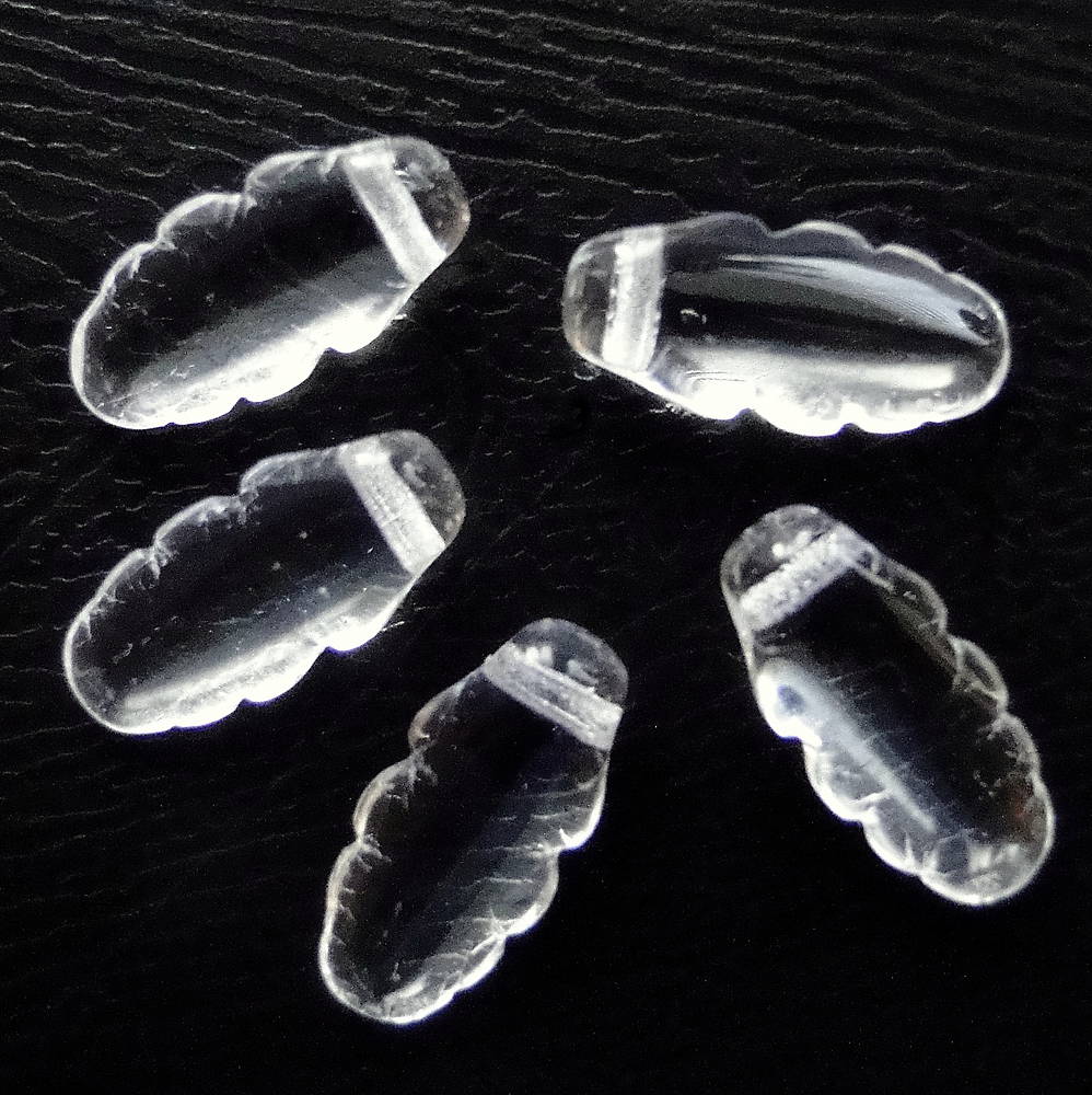 Sklenené jazýčky 13mm-1ks (001-krystal)