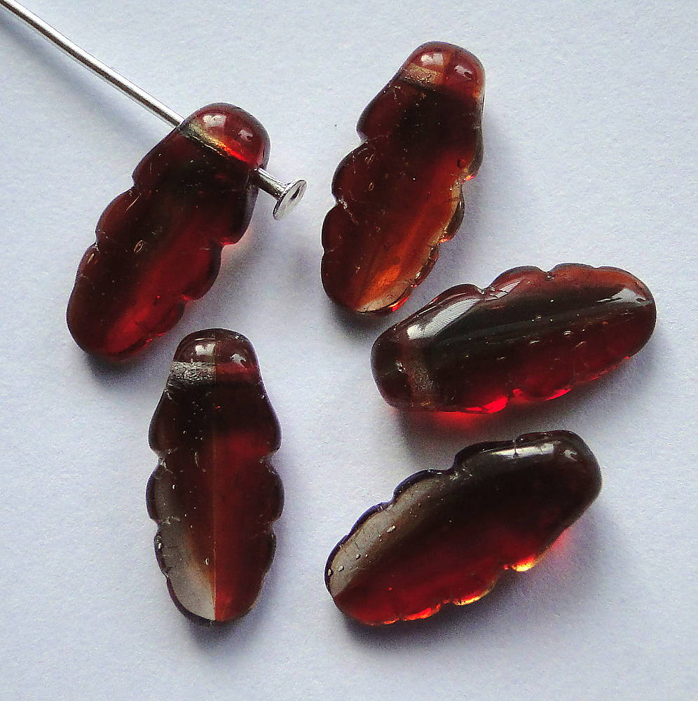 Sklenené jazýčky 13mm-1ks (003-ohňový opal)