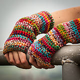 Rukavice - Color mix rukavice bez prstov - 4441678_