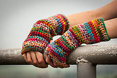 Rukavice - Color mix rukavice bez prstov - 4441679_