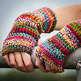 Rukavice - Color mix rukavice bez prstov - 4441681_