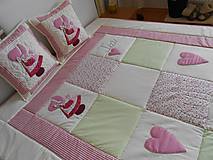 Detský textil - Patchwork deka pre dievčatko - 4446501_