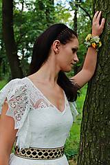 Šaty - vílovské,krajkové svadobné šaty v maslovej farbe - 4473397_