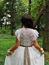 Šaty - vílovské,krajkové svadobné šaty v maslovej farbe - 4473402_