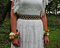 Šaty - vílovské,krajkové svadobné šaty v maslovej farbe - 4473438_