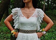 Šaty - vílovské,krajkové svadobné šaty v maslovej farbe - 4473446_