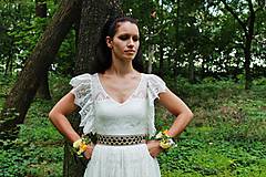 Šaty - vílovské,krajkové svadobné šaty v maslovej farbe - 4473526_