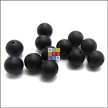 Minerály - (4880) Black Onyx matný, 10 mm - 1 ks - 4491022_