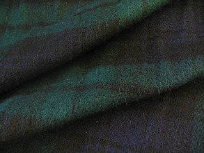 Textil - Flauš zelený káro - 4488068_