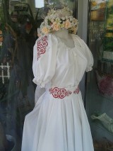 Šaty - Folk svadobné šaty s červeným srdcom ... - 4488549_
