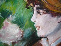 Obrazy - Reprodukcia Manetovej maľby - Dáma na lavičke - obraz na stenu, maľba - 4494617_