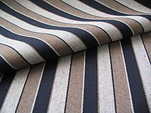 Textil - Pruhovaná trikolóra hnedá - 4503340_