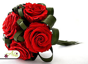 Kytice pre nevestu - Trvanlivá svadobná kytica zo stabilizovaných kvetov - 4511229_