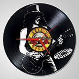 Hodiny - Slash .. GUNS & ROSES - vinylové hodiny z LP - 4513392_