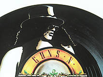 Hodiny - Slash .. GUNS & ROSES - vinylové hodiny z LP - 4513393_