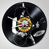 Hodiny - Slash .. GUNS & ROSES - vinylové hodiny z LP - 4513396_