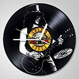 Hodiny - Slash .. GUNS & ROSES - vinylové hodiny z LP - 4513399_