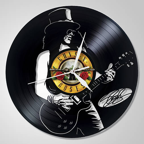 Slash .. GUNS & ROSES - vinylové hodiny z LP