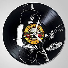 Hodiny - Slash .. GUNS & ROSES - vinylové hodiny z LP - 4513400_