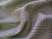 Textil - Káro zeleno - červené - 4511777_