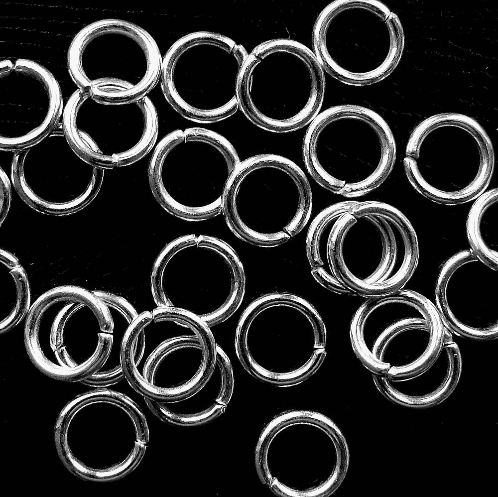 Spojovací krúžok-strieborný (6x1mm-10g=cca100ks)