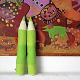 Úžitkový textil - Zelené ceruzky - 4529041_