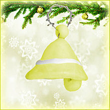 Dekorácie - Vianočné zvončeky - výpredaj (žltý) - 4528667_