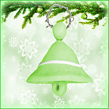 Dekorácie - Vianočné zvončeky - výpredaj (zelený) - 4529101_