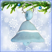 Dekorácie - Vianočné zvončeky - výpredaj (modrý) - 4530734_