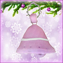 Dekorácie - Vianočné zvončeky - výpredaj (fialový) - 4531315_