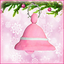 Dekorácie - Vianočné zvončeky - výpredaj (ružový) - 4535169_